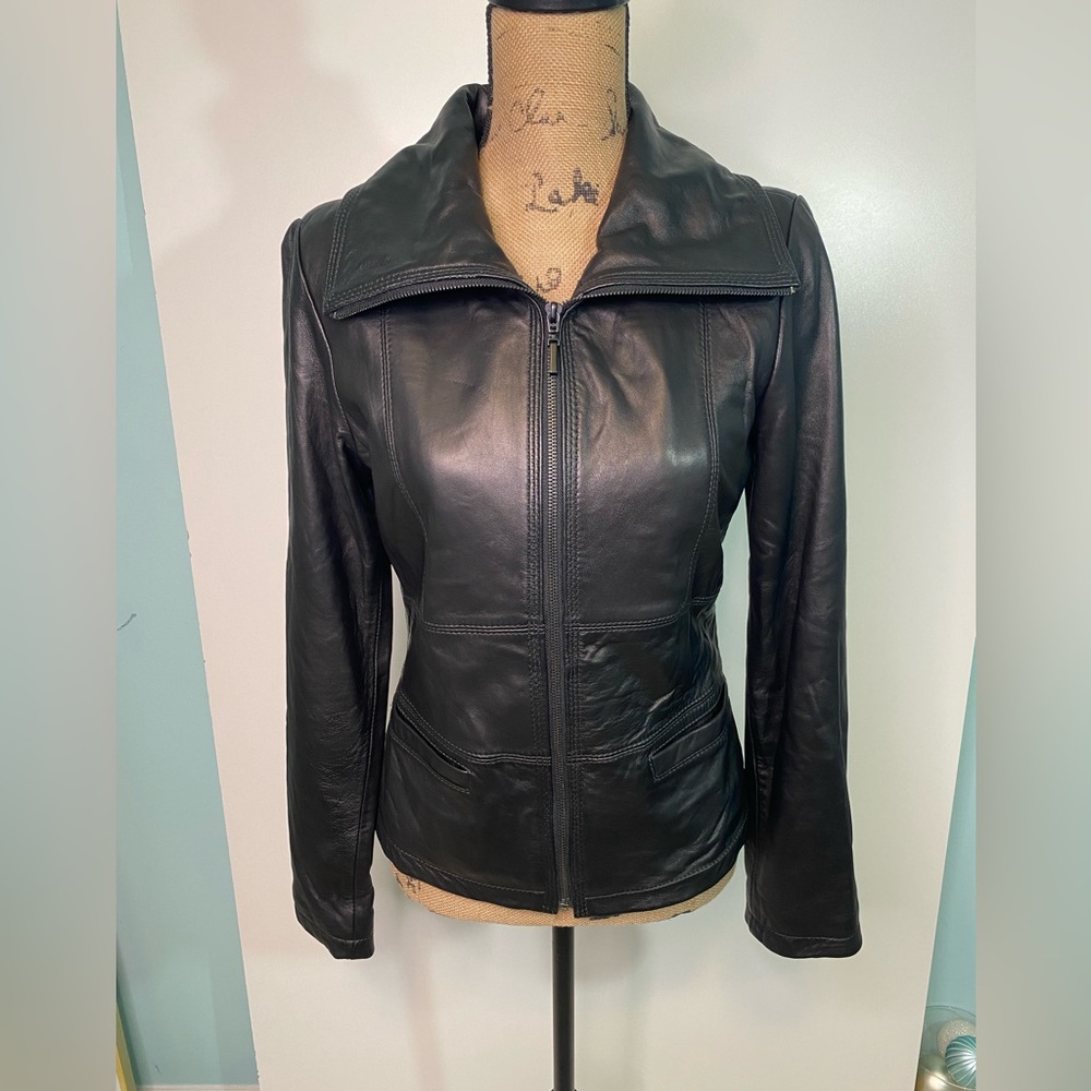 KENNETH COLE Leather Jacket size S